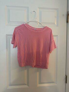 Old Navy Pink Short Sleeve Crop Tee
